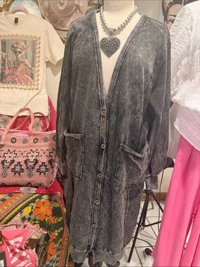 J HER! Ash Black Pocket Duster